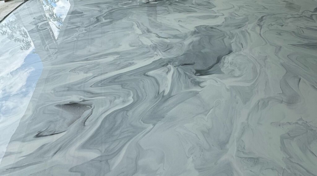 Light Grey Metallic Epoxy Floor – Mercer Island