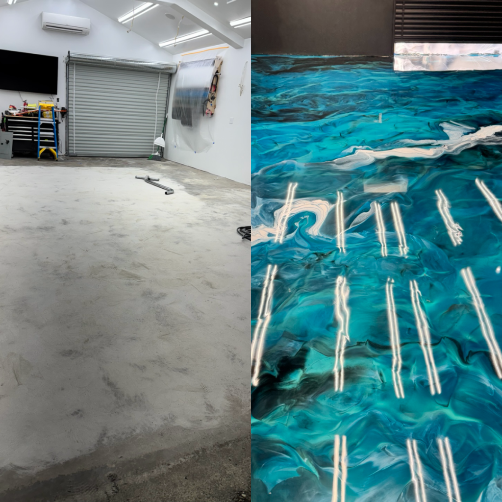 Before And After Metallic Epoxy Flooring – Marysville